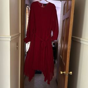 Pleated Red dress NWT. Perfect for the holidays!!!